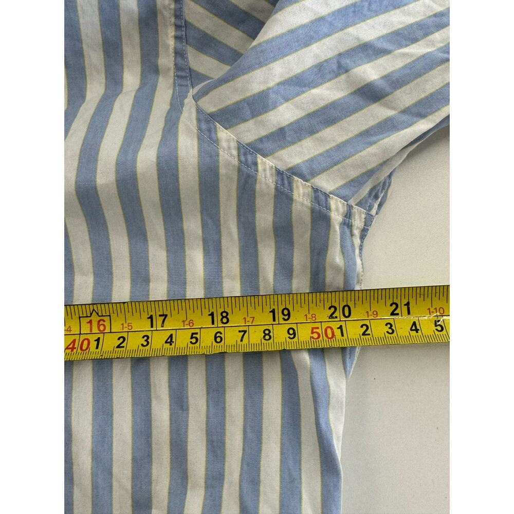 Laura Ashley Vintage Blue White Striped Button Up Shirt UK 12 EU 40 (READ) - Picture 4 of 8